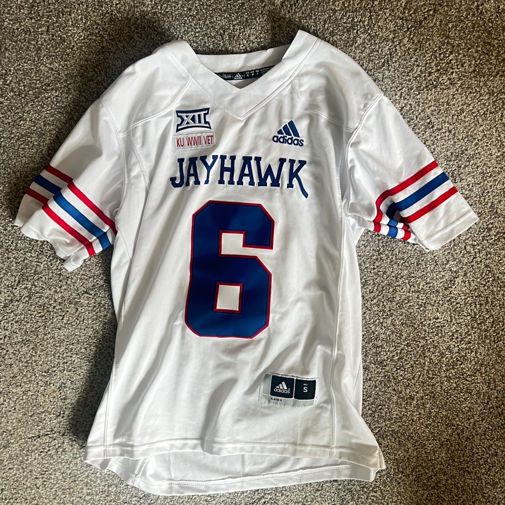 Kansas Jayhawks KU Daniels White Jersey
